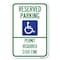 Signmission Reserved Parking Permit Required $100 Fine Heavy-Gauge Aluminum Sign, 12" x 18", A-1218-23060 A-1218-23060 - alternate 1